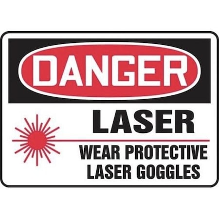 Accuform OSHA DANGER SAFETY SIGN LASER MRAD100XT MRAD100XT